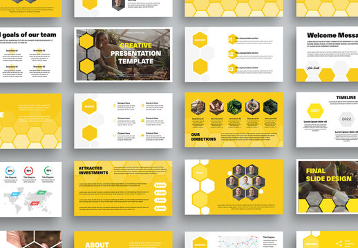 Modern Business Presentation Layout with Circle  Elements