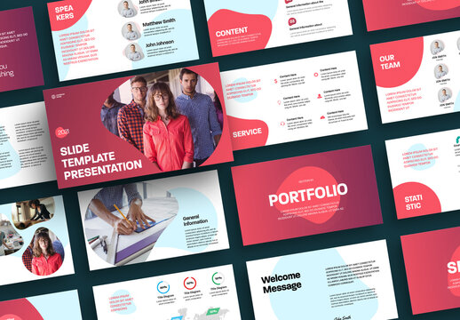 Modern Business Presentation Layout with Bubble  Elements