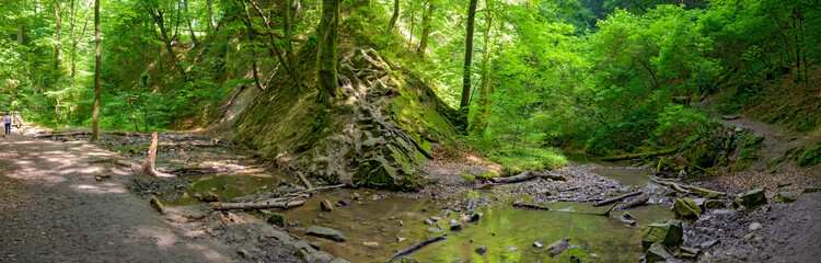 Panorama of the Hagenbach gorge near Saint Andrea-Woerdern, Austria