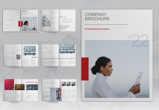 Red Business Brochure Layout