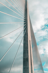 Bridge over blue sky
