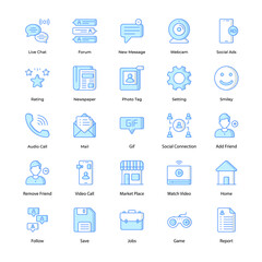 social media icons. social icons. icons set.