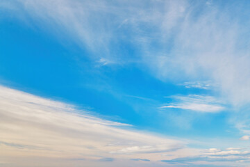 sky background during sunrise with clear clouds