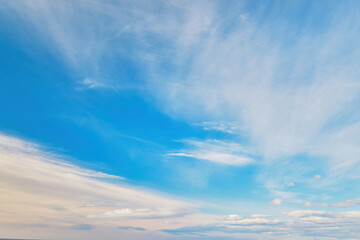 sky background during sunrise with clear clouds