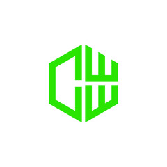 CWW logo CWW icon CWW vector CWW monogram CWW letter CWW minimalist CWW triangle CWW hexagon Circle Unique modern flat abstract logo design 