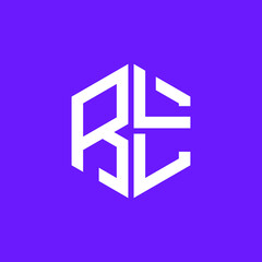 Fototapeta premium RLL logo RLL icon RLL vector RLL monogram RLL letter RLL minimalist RLL triangle RLL hexagon Circle Unique modern flat abstract logo design 
