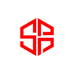 Obraz premium SPP logo SPP icon SPP vector SPP monogram SPP letter SPP minimalist SPP triangle SPP hexagon Circle Unique modern flat abstract logo design 