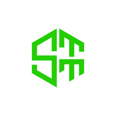 STT logo STT icon STT vector STT monogram STT letter STT minimalist STT triangle STT hexagon Circle Unique modern flat abstract logo design 