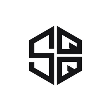 SQQ logo SQQ icon SQQ vector SQQ monogram SQQ letter SQQ minimalist SQQ triangle SQQ hexagon Circle Unique modern flat abstract logo design 