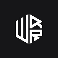 WRR logo WRR icon WRR vector WRR monogram WRR letter WRR minimalist WRR triangle WRR hexagon Circle Unique modern flat abstract logo design 