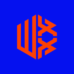 WXX logo WXX icon WXX vector WXX monogram WXX letter WXX minimalist WXX triangle WXX hexagon Circle Unique modern flat abstract logo design 
