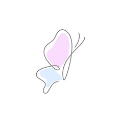 Flying Butterfly Logo minimalist one line style design inspiration