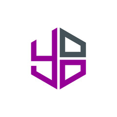 YOO logo YOO icon YOO vector YOO monogram YOO letter YOO minimalist YOO triangle YOO hexagon Circle Unique modern flat abstract logo design 