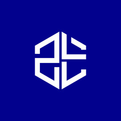 Obraz premium ZLL logo ZLL icon ZLL vector ZLL monogram ZLL letter ZLL minimalist ZLL triangle ZLL hexagon Circle Unique modern flat abstract logo design 