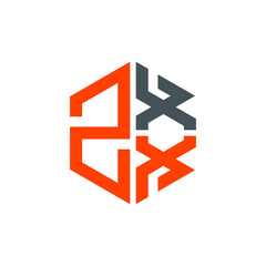 ZXX logo ZXX icon ZXX vector ZXX monogram ZXX letter ZXX minimalist ZXX triangle ZXX hexagon Circle Unique modern flat abstract logo design 