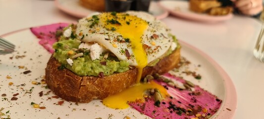 Sourdough with avocado & eggs
