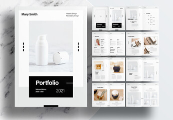Modern Gray Portfolio Layout