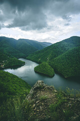 Amazing panoramic view of Tarnita - from Piatra lui Lucaci - Romania