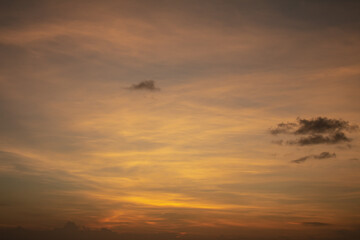 Delicate and thin clouds during sunset. Resource for replacement of skies.