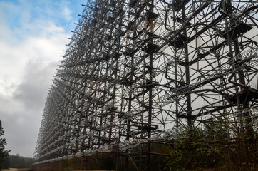 Former military radar system steel construction known as the Arc or Duga and so called Russian...