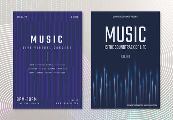 Concert Poster Layout for Advertisement Set