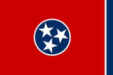 Flag of Tennessee is a state in the Southeastern region of the United States