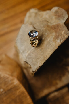 Detail of a ring with gem