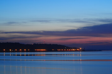 sunset over the lake