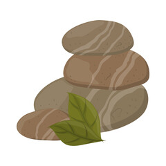 stones with leaf
