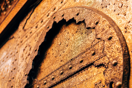 Traditional patterns on historical golden door