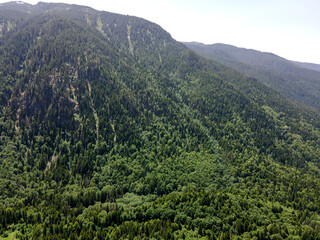 Fototapeta premium Aerial view of Rila Mountain near Kirilova Polyana (Cyril meadow), Bulgaria