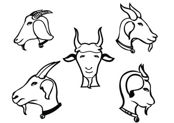 Goat vector image. Sketch and create in vector format.