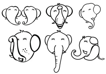 Vector image of an elephant sketched and created in vector format.
