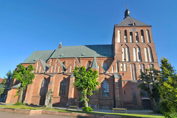 Gotycka katedra w Koszalinie - obrazy, fototapety, plakaty