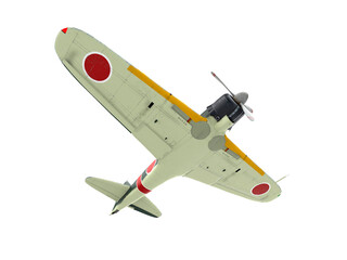 old military aircraft is flying up in white background bottom