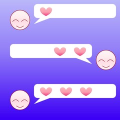 Love face in red with heart 09