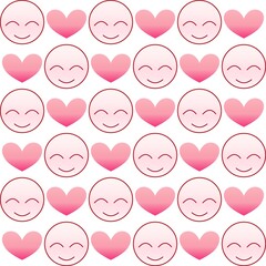 Love face in red with heart 10