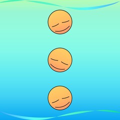 Relax face in orange with ocean 03