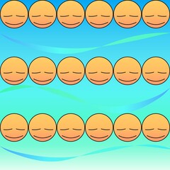 Relax face in orange with ocean 10