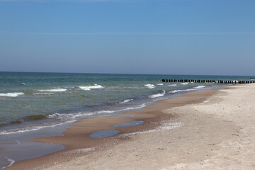 Sea breakwater in Dziwnów, Polan
