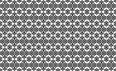 Seamless pattern repeating design with geometric shapes.
