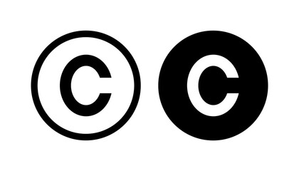 Copyright icon set. copyright symbols