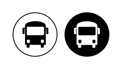 Bus icon set. bus vector icon
