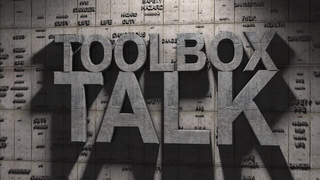 Toolbox Talk safety meeting related to workplace hazards and safe work practice