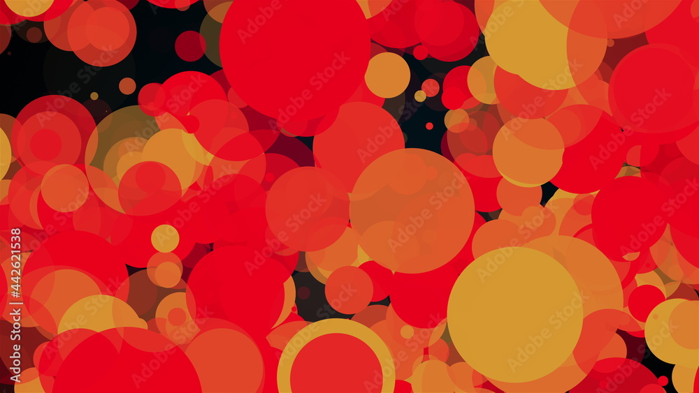 Aufkleber abstract multicolored backdrop with many of big transparent circles. computer generated 3d render