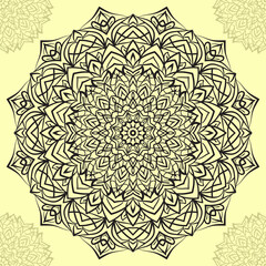 Mandala art circular trippy round decorative design for web or print element