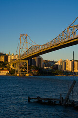 Ponte Hercílio Luz - Florianópolis - Brasil (late afternoon yellow)