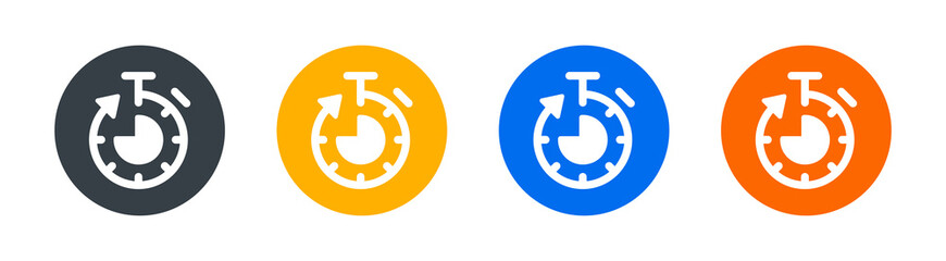 Stopwatch, chronometer and timer icon vector illustration.