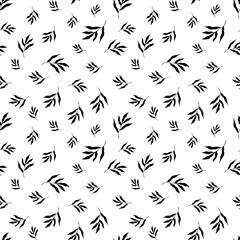 tropical leaf pattern. Black and white pattern