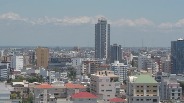 Downtown Aerial Shot of Santo Domingo, Dominican Republic